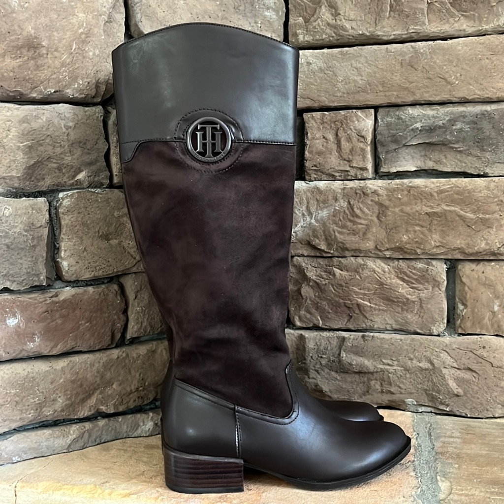 Nwob Tommy Hilfiger Madelen 2 Riding Boots / Brown / Sz 6